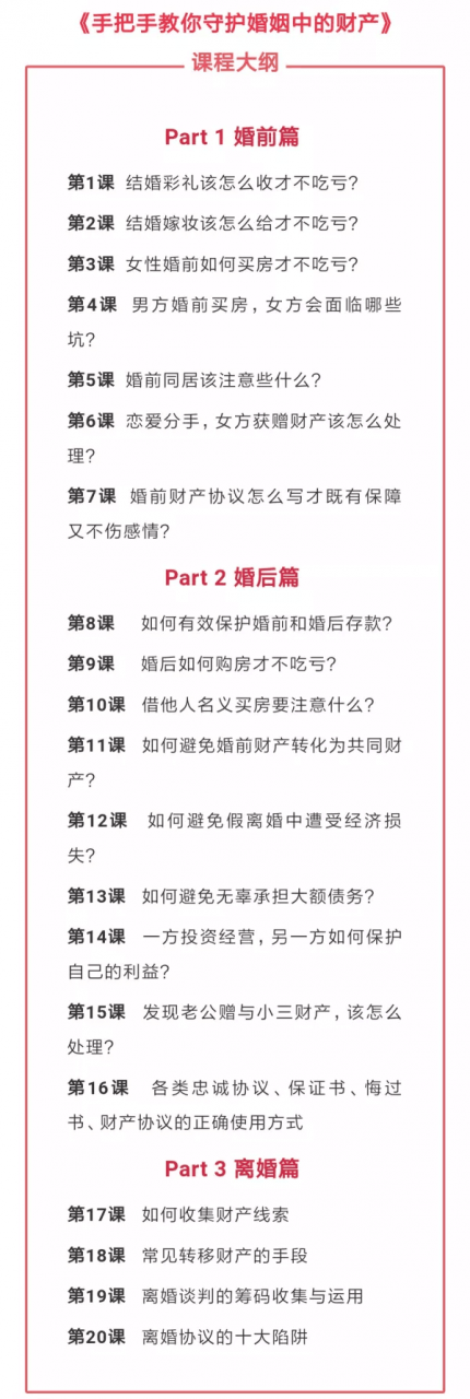 吳杰臻 手把手教你守護婚姻中的財產【完結】百度云分享_趣資料教程資源插圖1