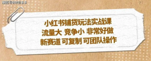 小紅書鋪貨玩法實操課，流量大，競爭小，新賽道可復制性強團隊操作插圖