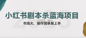 拆解小紅書藍海賽道：劇本殺副業項目，玩法思路教程百度網盤插圖