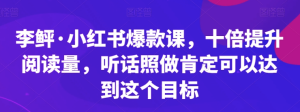 李鲆?小紅書爆款課，十倍提升閱讀量百度網盤插圖