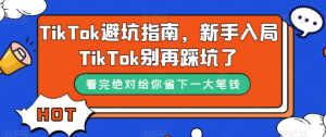 TikTok避坑指南，新手入局TikTok別再踩坑百度網盤插圖