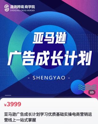 【電商上新】078. 晟堯跨境·亞馬遜廣告成長計劃 ?全面掌握廣告矩陣搭建，開源節流，讓你的流量來源多元化，課程系統，全面，落地，真正掌握廣告底層邏輯