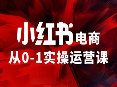 小紅書電商從0-1實操運營課，讓你從小白到精英插圖