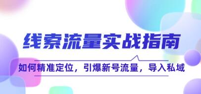《線索流量實戰指南》如何精準定位，引爆新號流量，導入私域插圖