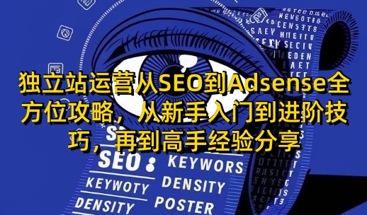 獨立站運營從SEO到Adsense全方位攻略，從新手入門到進階技巧，再到高手經驗分享插圖